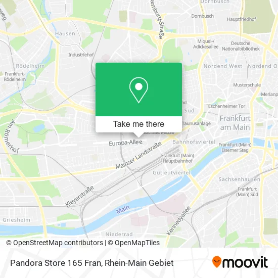 Карта Pandora Store 165 Fran
