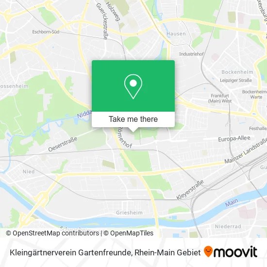 Карта Kleingärtnerverein Gartenfreunde