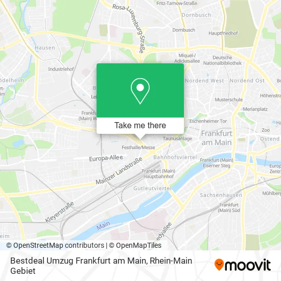 Карта Bestdeal Umzug Frankfurt am Main