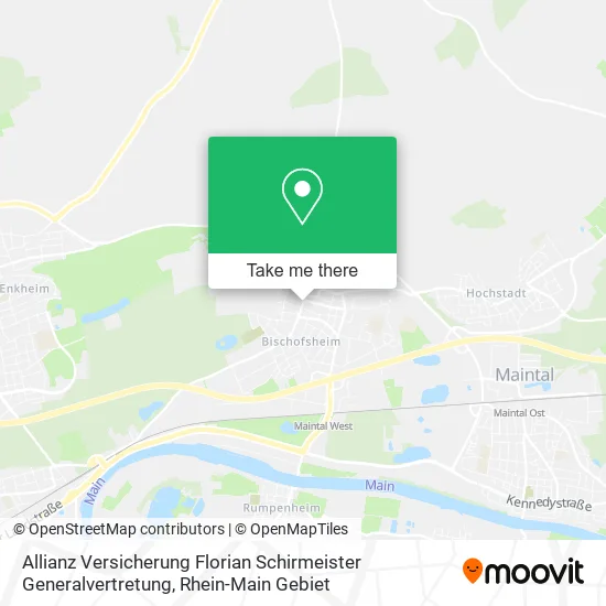 Карта Allianz Versicherung Florian Schirmeister Generalvertretung