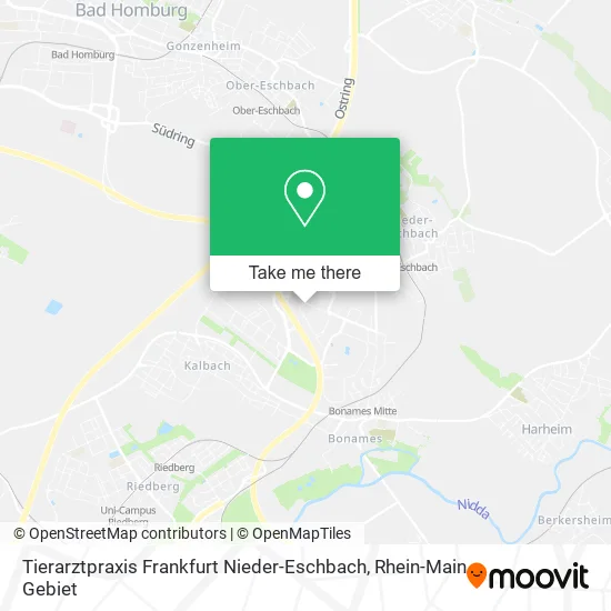 Карта Tierarztpraxis Frankfurt Nieder-Eschbach