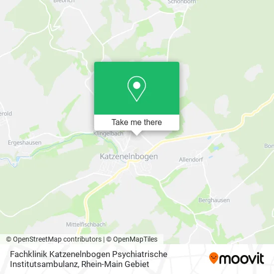 Карта Fachklinik Katzenelnbogen Psychiatrische Institutsambulanz