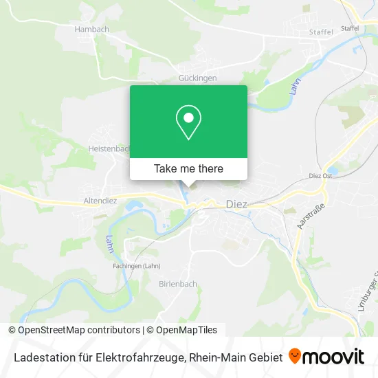 Карта Ladestation für Elektrofahrzeuge