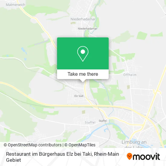 Карта Restaurant im Bürgerhaus Elz bei Taki