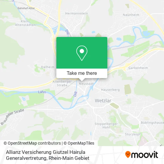 Карта Allianz Versicherung Giutzel Hairula Generalvertretung