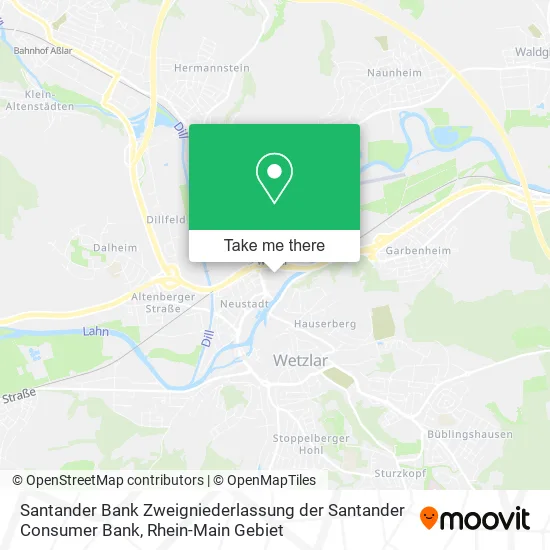 Карта Santander Bank Zweigniederlassung der Santander Consumer Bank