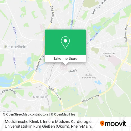 Medizinische Klinik I, Innere Medizin, Kardiologie Universitätsklinikum Gießen (Ukgm) map