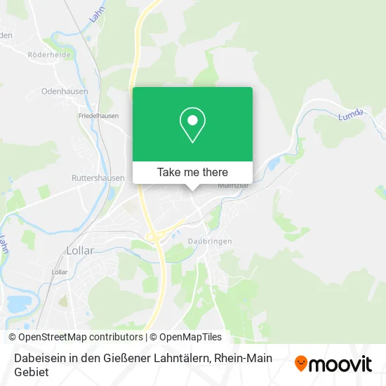 Карта Dabeisein in den Gießener Lahntälern