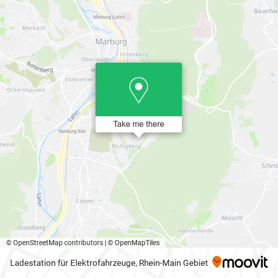 Карта Ladestation für Elektrofahrzeuge