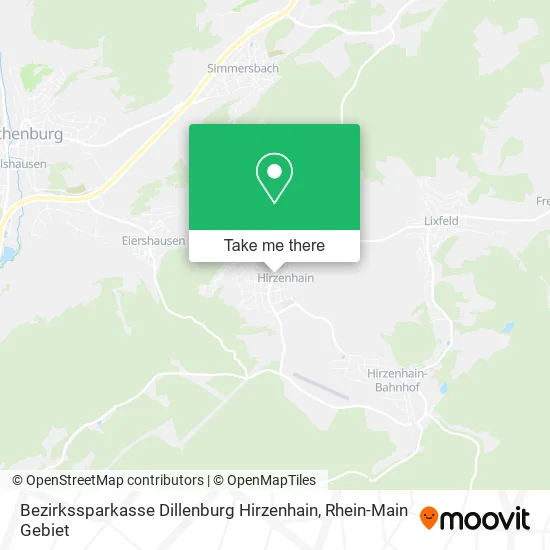 Карта Bezirkssparkasse Dillenburg Hirzenhain