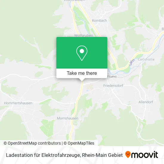 Карта Ladestation für Elektrofahrzeuge