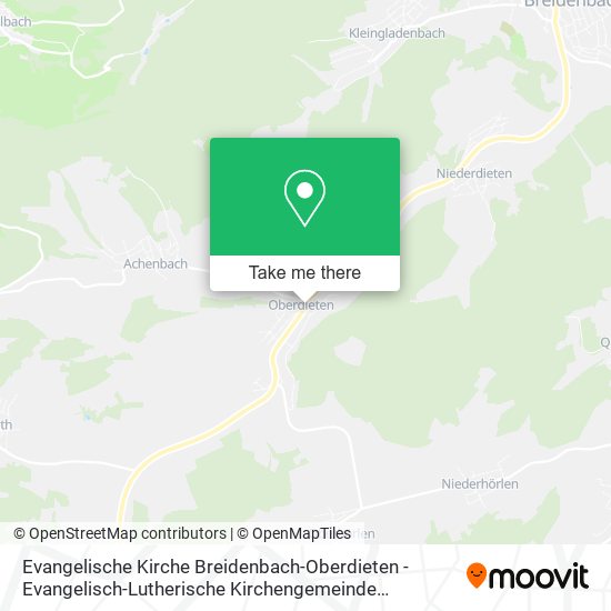 Evangelische Kirche Breidenbach-Oberdieten - Evangelisch-Lutherische Kirchengemeinde Oberdieten map