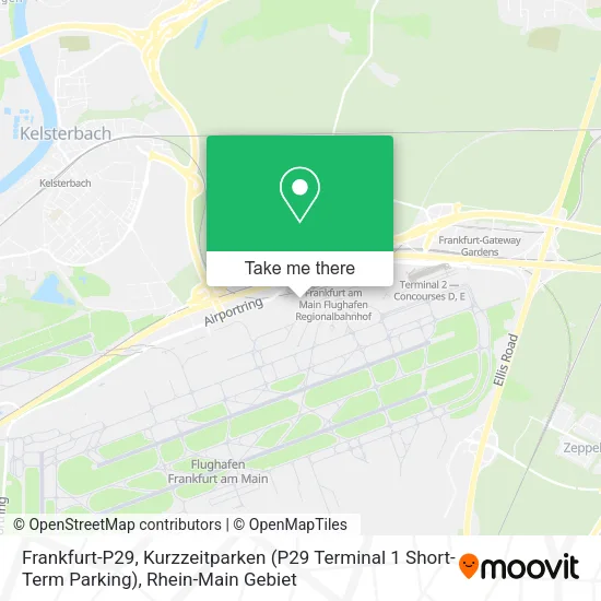 Карта Frankfurt-P29, Kurzzeitparken (P29 Terminal 1 Short-Term Parking)