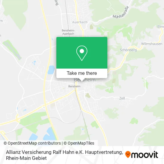 Карта Allianz Versicherung Ralf Hahn e.K. Hauptvertretung