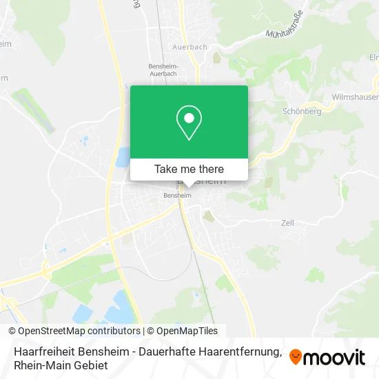 Карта Haarfreiheit Bensheim - Dauerhafte Haarentfernung