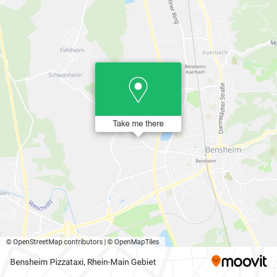 Bensheim Pizzataxi map