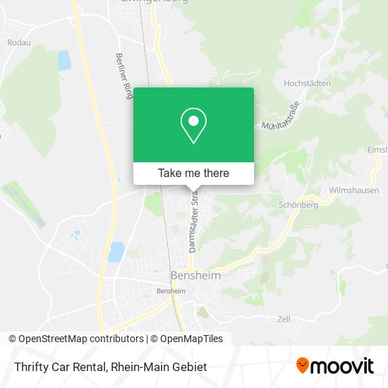 Thrifty Car Rental map