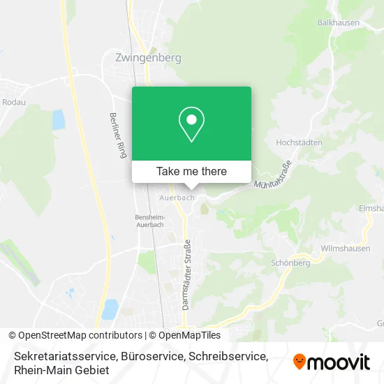 Карта Sekretariatsservice, Büroservice, Schreibservice