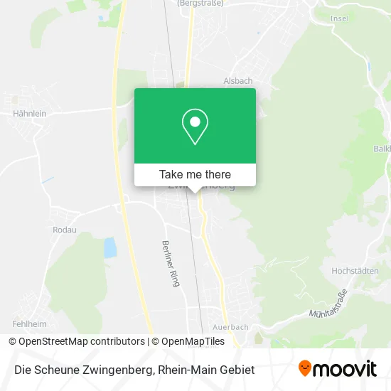 Карта Die Scheune Zwingenberg