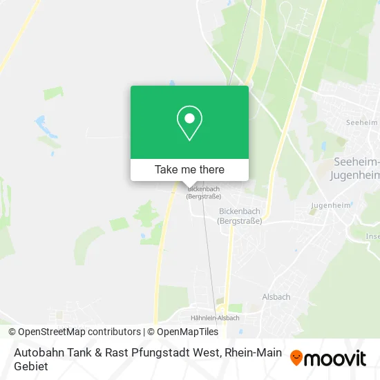 Карта Autobahn Tank & Rast Pfungstadt West