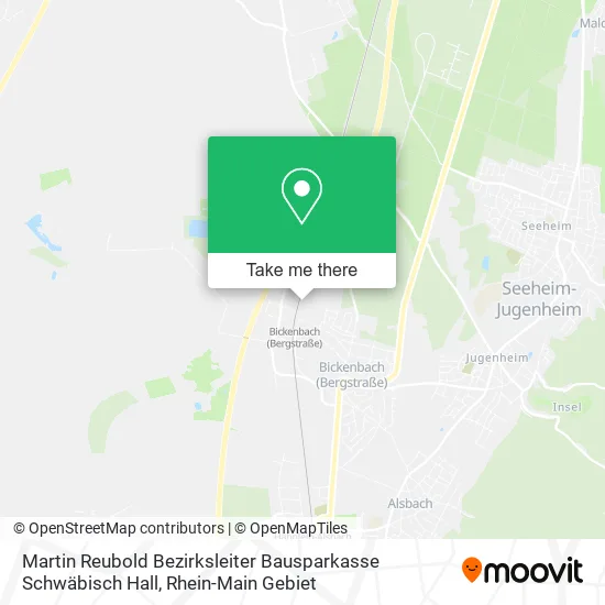 Карта Martin Reubold Bezirksleiter Bausparkasse Schwäbisch Hall