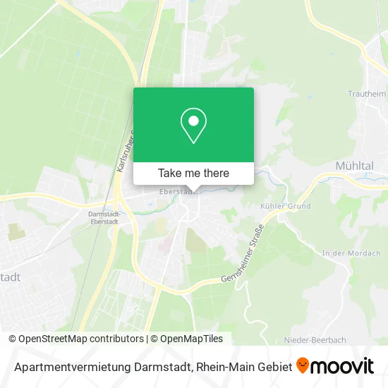 Карта Apartmentvermietung Darmstadt