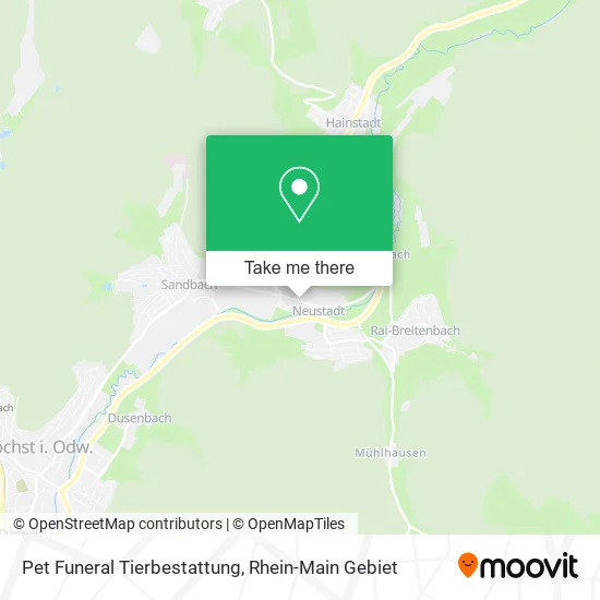 Карта Pet Funeral Tierbestattung