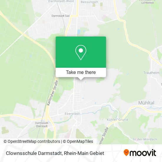 Карта Clownsschule Darmstadt