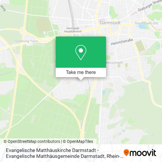 Evangelische Matthäuskirche Darmstadt - Evangelische Matthäusgemeinde Darmstadt map
