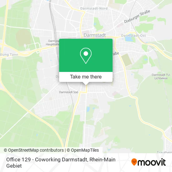 Карта Office 129 - Coworking Darmstadt