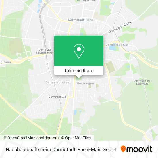 Карта Nachbarschaftsheim Darmstadt