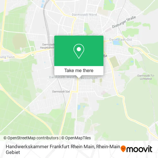 Карта Handwerkskammer Frankfurt Rhein Main