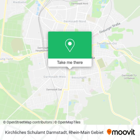 Kirchliches Schulamt Darmstadt map