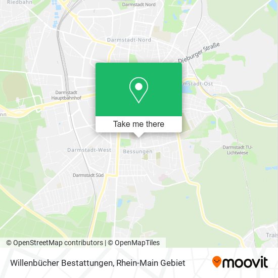 Willenbücher Bestattungen map