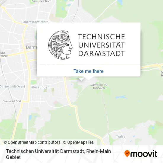 Карта Technischen Universität Darmstadt