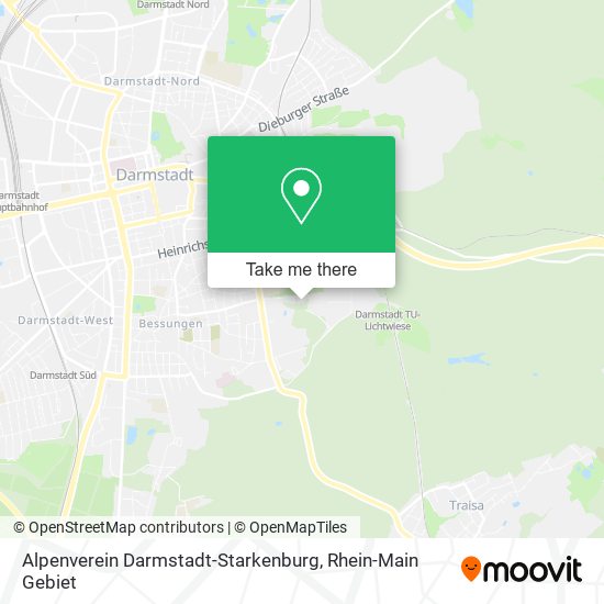 Alpenverein Darmstadt-Starkenburg map
