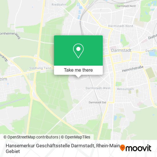 Hansemerkur Geschäftsstelle Darmstadt map