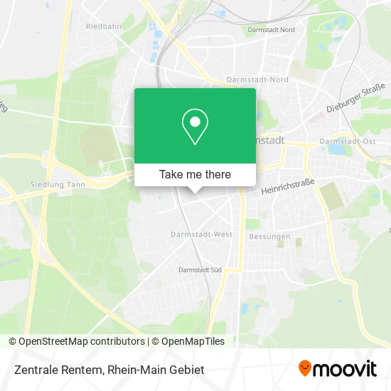 Карта Zentrale Rentem