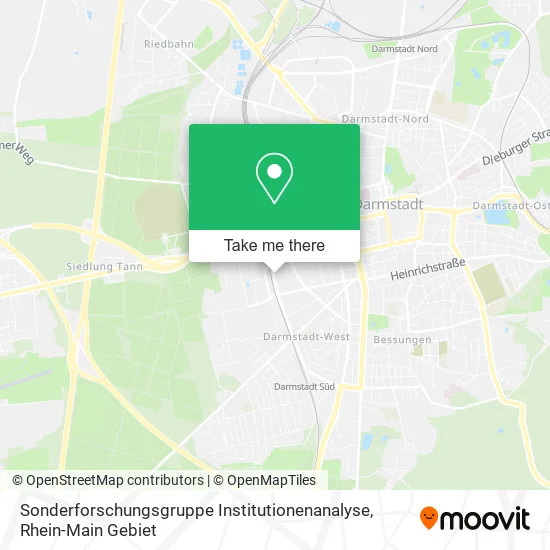 Карта Sonderforschungsgruppe Institutionenanalyse
