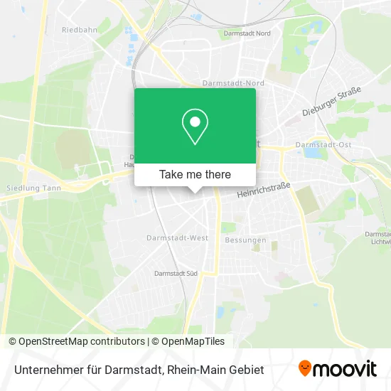 Карта Unternehmer für Darmstadt