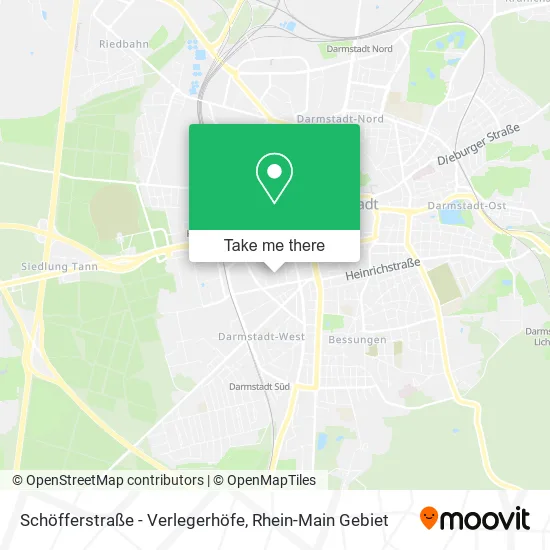 Карта Schöfferstraße - Verlegerhöfe