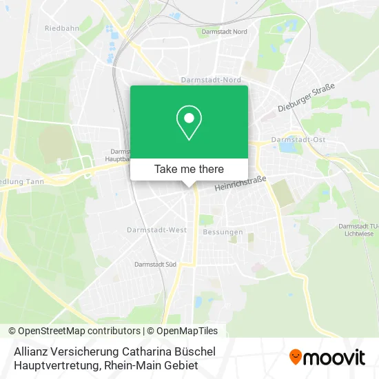 Карта Allianz Versicherung Catharina Büschel Hauptvertretung