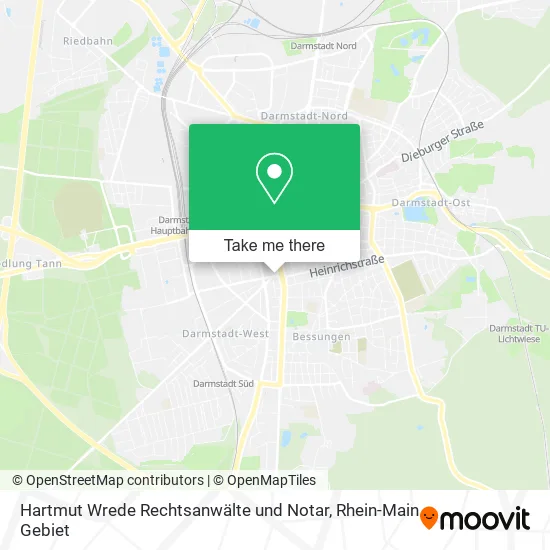 Карта Hartmut Wrede Rechtsanwälte und Notar
