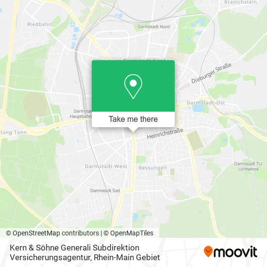 Карта Kern & Söhne Generali Subdirektion Versicherungsagentur