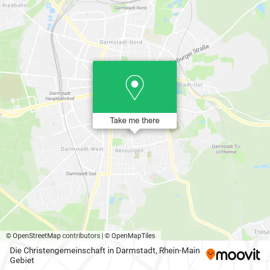 Карта Die Christengemeinschaft in Darmstadt