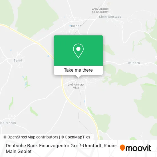 Карта Deutsche Bank Finanzagentur Groß-Umstadt
