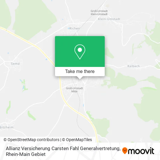 Карта Allianz Versicherung Carsten Fahl Generalvertretung