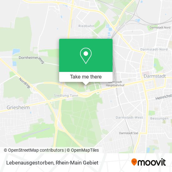Карта Lebenausgestorben