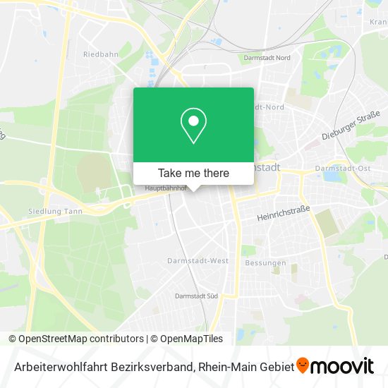 Arbeiterwohlfahrt Bezirksverband map