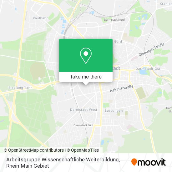 Arbeitsgruppe Wissenschaftliche Weiterbildung map